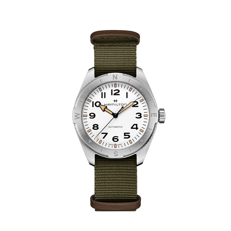 HAMILTON Khaki Field Series Automatic Mechanical Movement 100m Waterproof Men's Watches Watch 37mm White Dial
