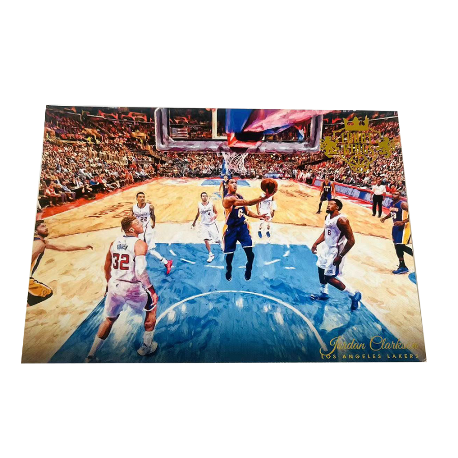 PANINI Jordan Clarkson 15 16 Lakers, Oil Painting, Large Size Card, Basketball Star Card, Card Product Access