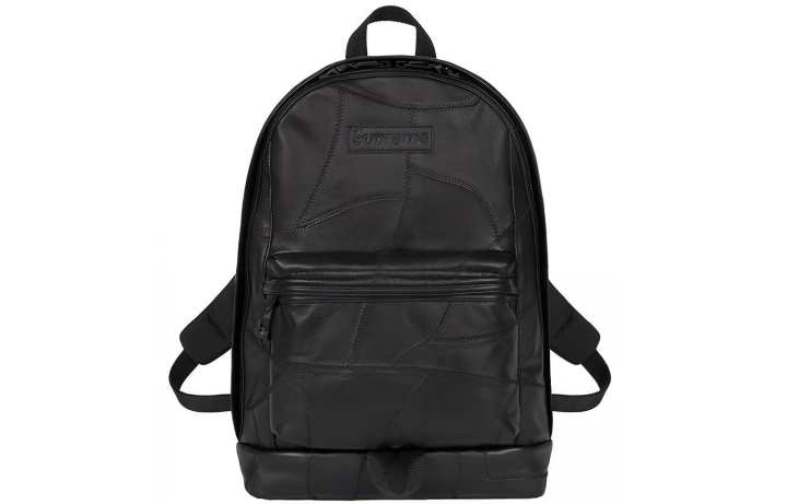 Supreme Supreme FW19 Patchwork Cow Leather, Leather Backpack Regular Unisex Black