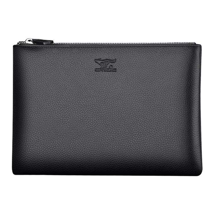 SEPTWOLVES SEPTWOLVES Cow Leather Clutch Men's Black