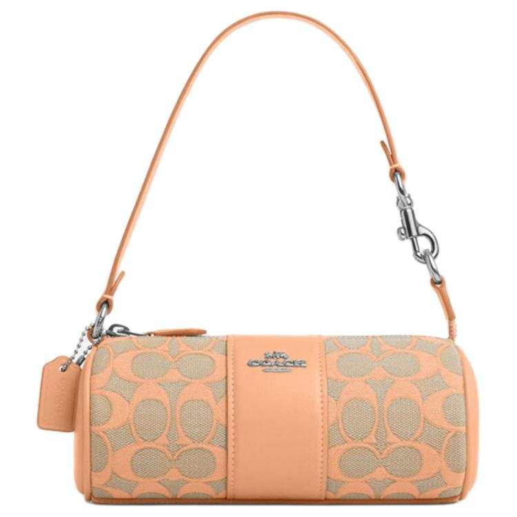 COACH Nolita Fabric With Leather One Shoulder Handbag Small Women's Light Orange Multicolor