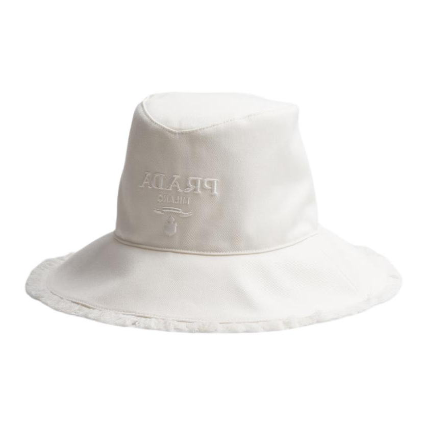 PRADA Prada logo-embroidered bucket hat