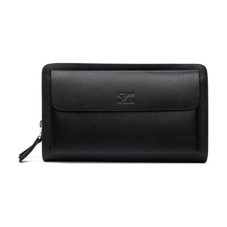 SEPTWOLVES SEPTWOLVES Split Cow Leather With Artificial Leather Wallet Men's Black/Red Brown