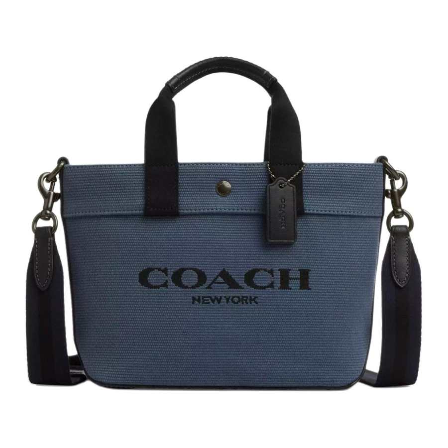 COACH Canvas And Smooth Leather Tote Bag, Shopping Bag, Shoulder Bag, Crossbody Bag, Handbag Small Men's