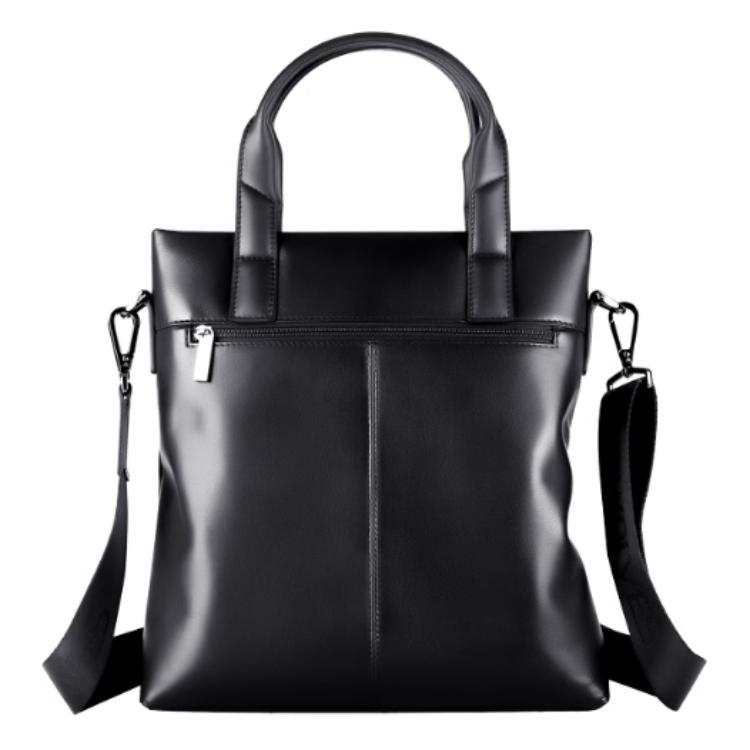 SEPTWOLVES Cow Leather Shoulder Bag, Crossbody Bag, Handbag Large Men's Black