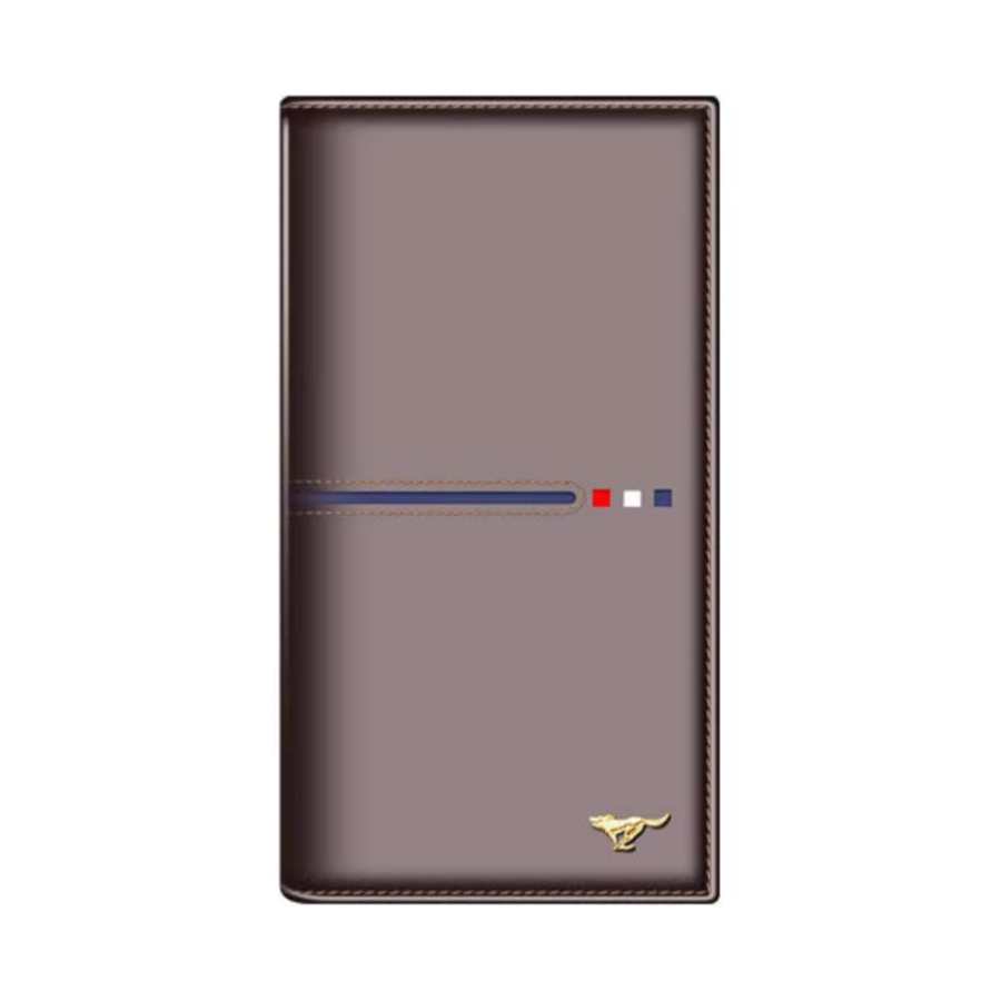 SEPTWOLVES Top Grain Cow Leather With Textile Wallet Men's Gold & Coffee/Silver & Black/Coffee/Black