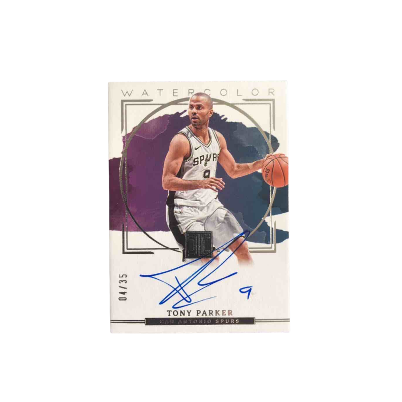 PANINI Tony Parker 2022 23 Little Gold, Watercolor, Spurs 04/35, Player Card, Card Collection Pass Sports Cards 1 Pc
