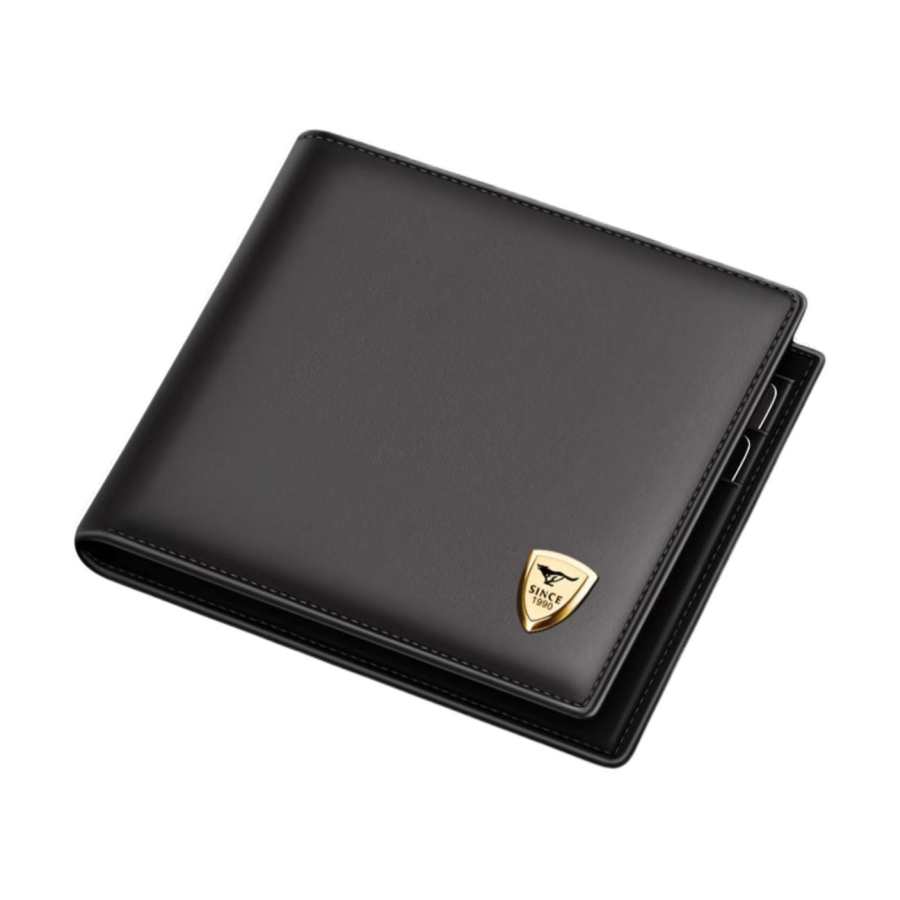 SEPTWOLVES SEPTWOLVES Cow Leather Wallet Men's Black/Coffee