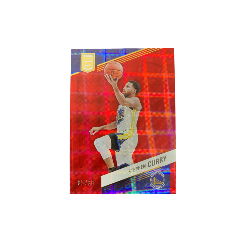 PANINI 2022 23 Elite Collection, Warriors, Stephen Curry, Red Grid Fold 85/88, Red Fold, Player Card Pass Sports Cards