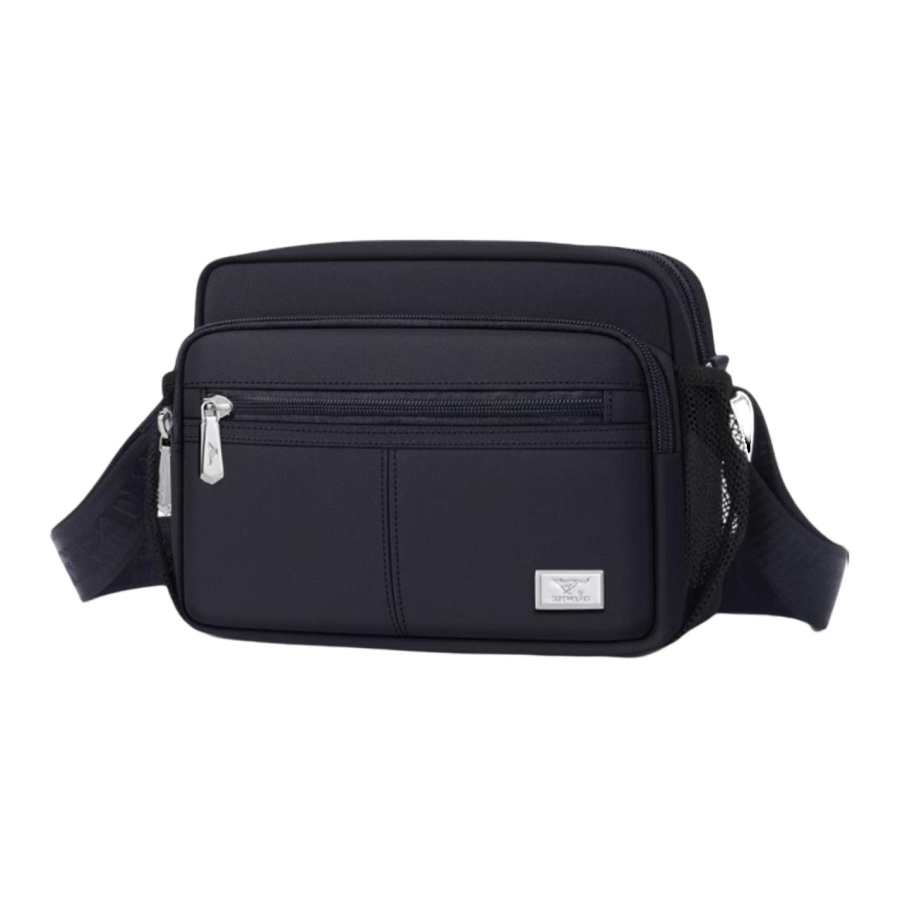 SEPTWOLVES Oxford Crossbody Bags Men's Black