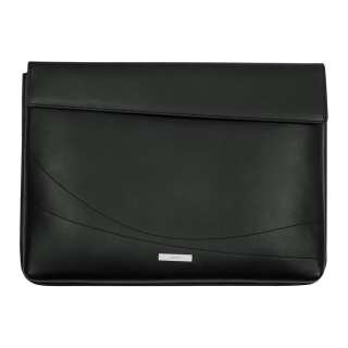 C2H4 Cow Leather Laptop Bag Men's Black