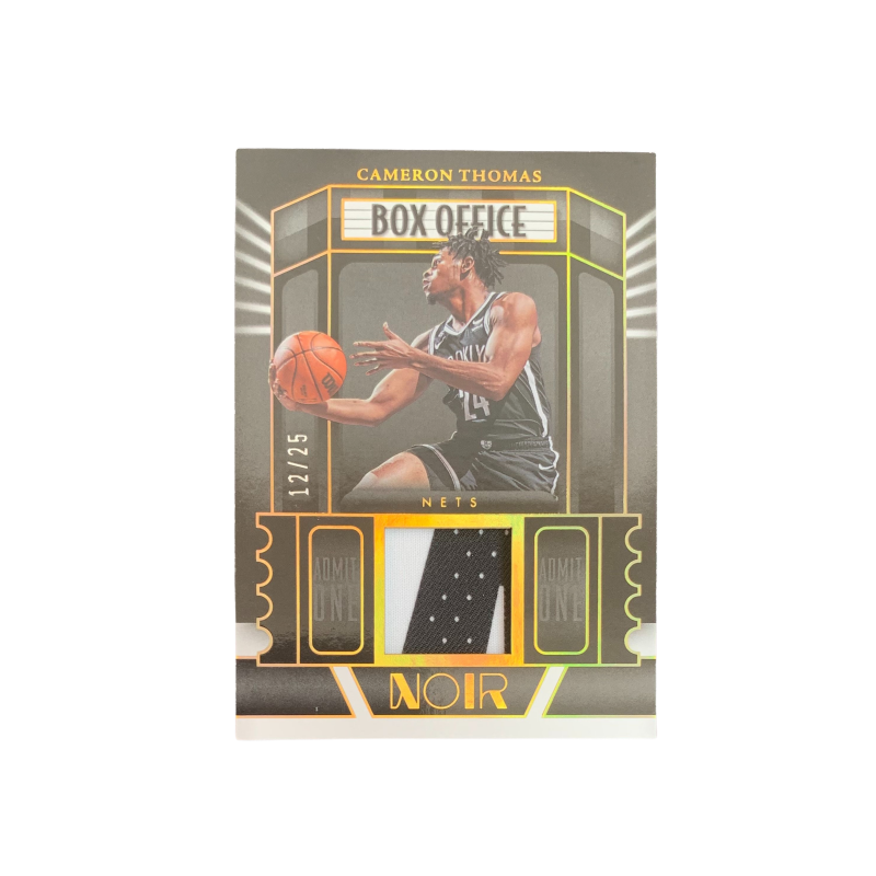 PANINI 2022 23 Panini Noir Cameron Thomas Nets 12/25 Patch Window Jersey Star Card Product Pass Sports Cards 1 Pc