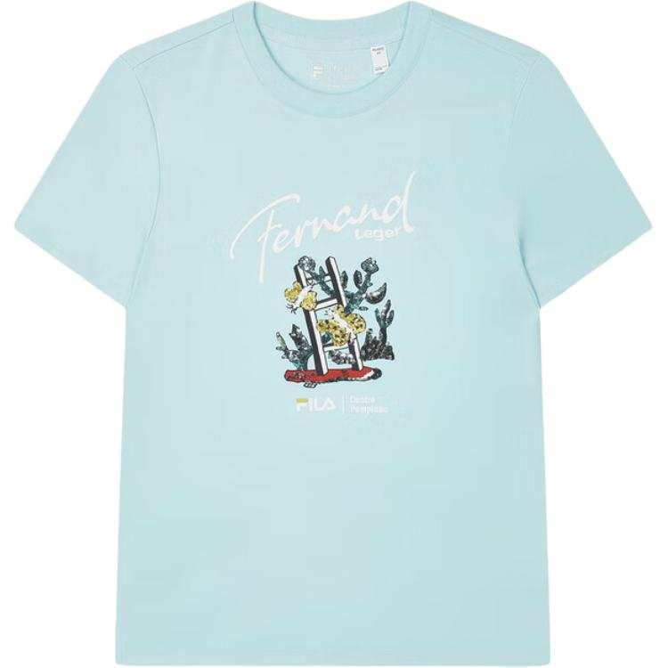 FILA T Shirt Women's Clear Sky Blue