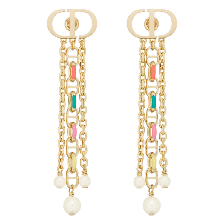 DIOR DIOR Metal Earrings Unisex Gold
