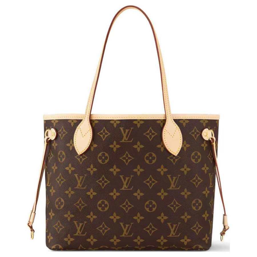 LOUIS VUITTON NEVERFULL Canvas With Leather Shoulder Bag Small Women's Brown