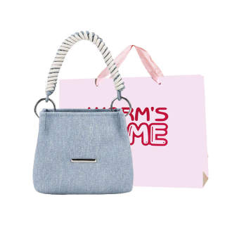 Worm's Home Pu Blue Box Handbag, Crossbody Bag Regular Women's Sky Blue