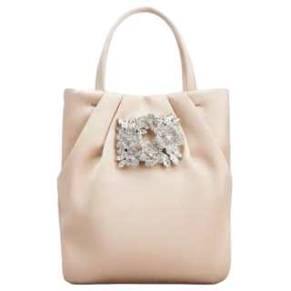 Roger Vivier Drape Pocket Bouquet Strass Buckle Micro Tote Bag