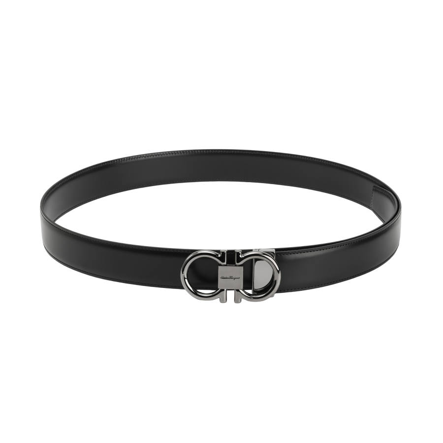 Ferragamo FERRAGAMO Leather Belts Men's Brown Width 3.5cm