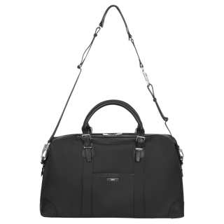 C2H4 Cow Leather Travel Bag Unisex Black