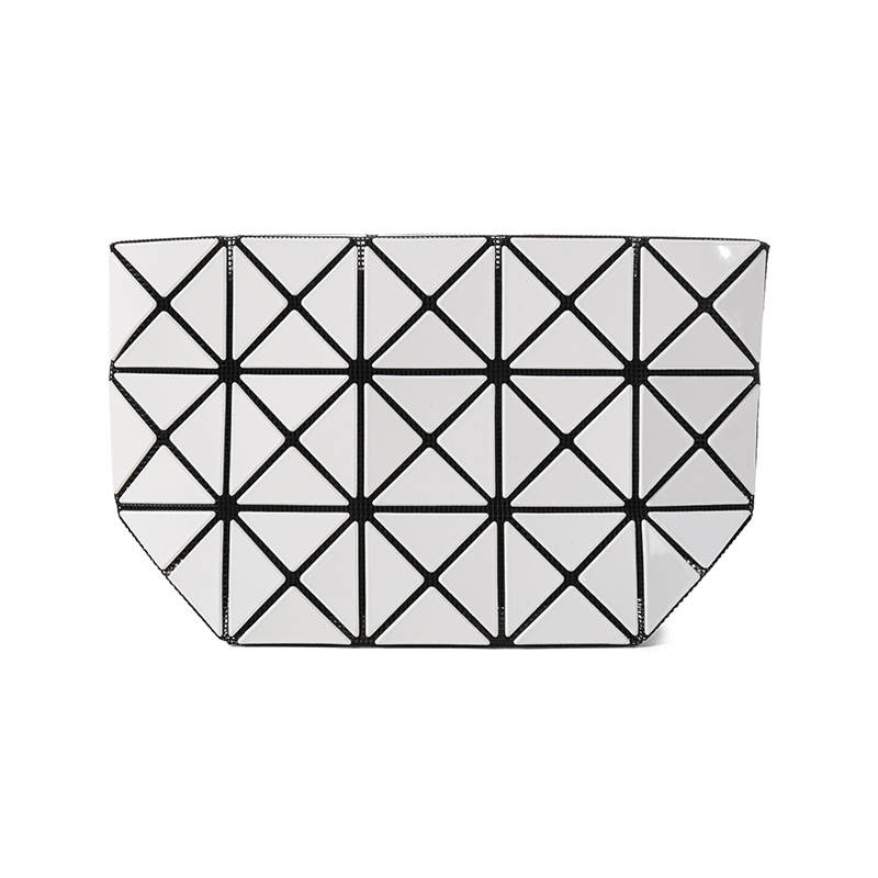 ISSEY MIYAKE Prism Artificial Leather Clutch Makeup Bag Women's White