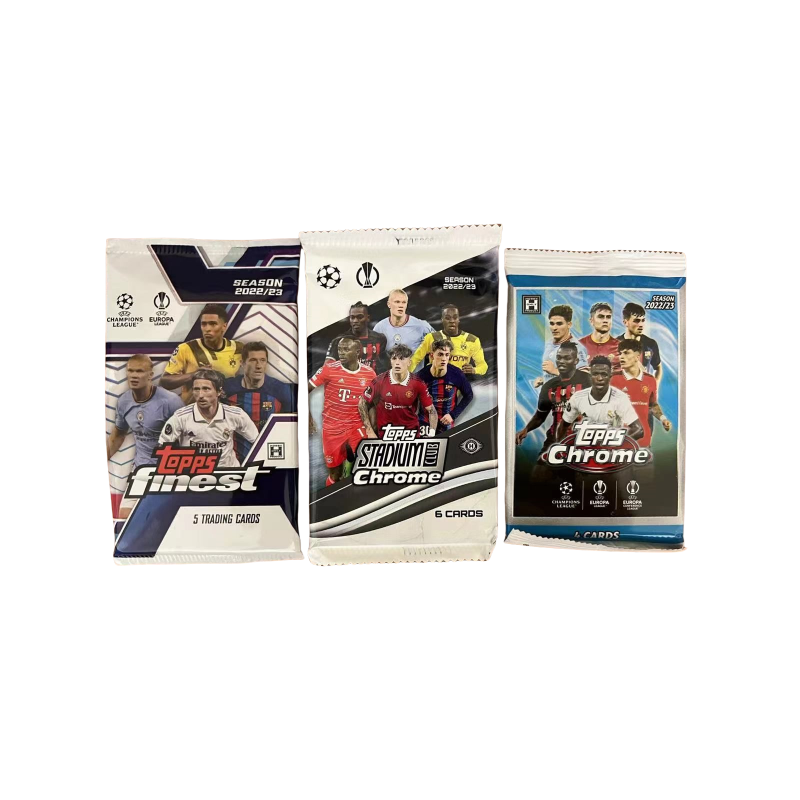 Topps 2022 23 Champions League FINEST+CHROME+Stadium Single Bag, 3 in 1, Soccer Player Cards Sports Cards Single Bag