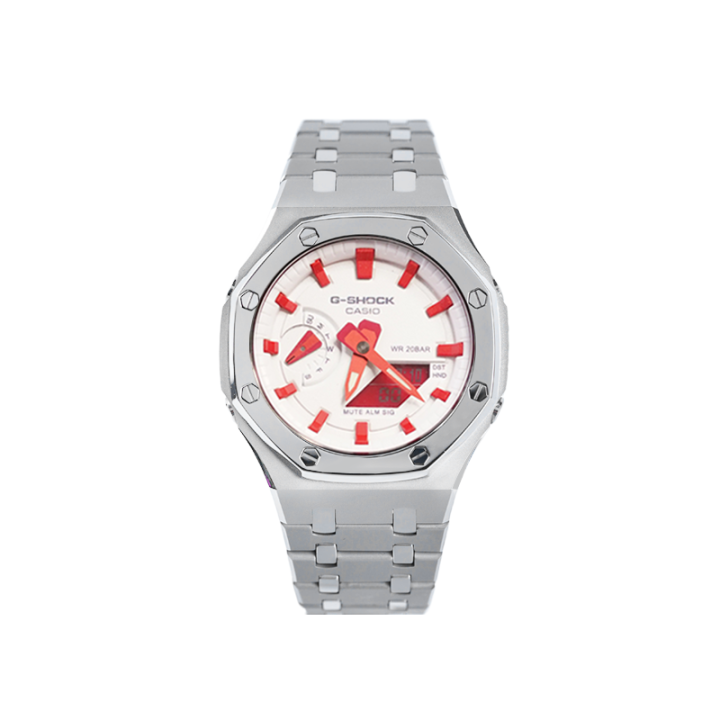 CASIO CASIO Unisex Liquid Crystal/Analog Dual Display Series 48.5mm White Watch