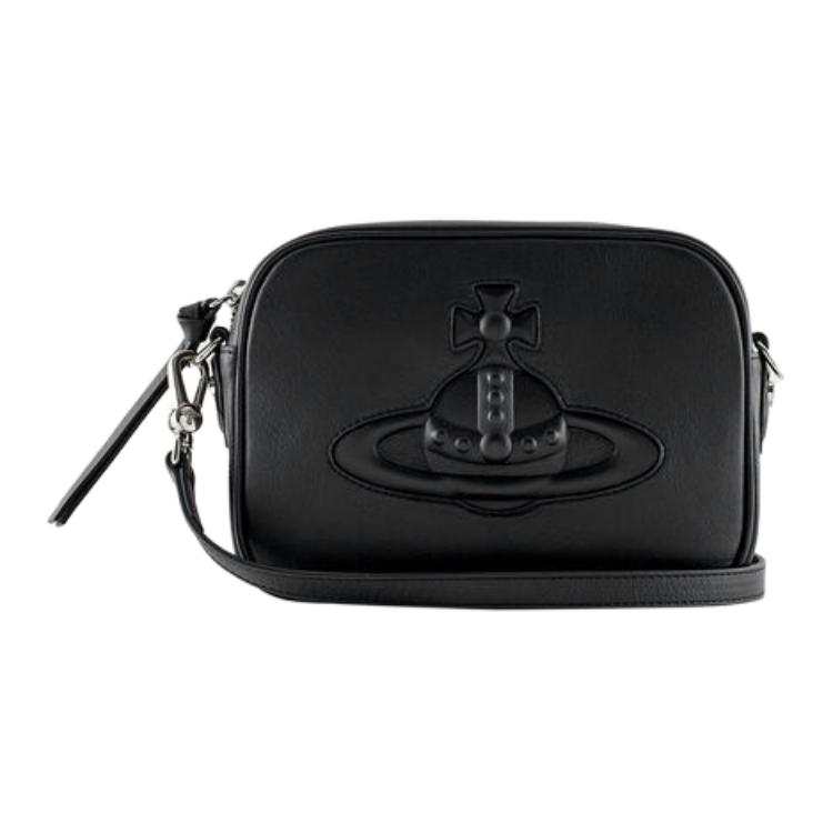 Vivienne Westwood Leather Shoulder Bag, Crossbody Bag Women's Black