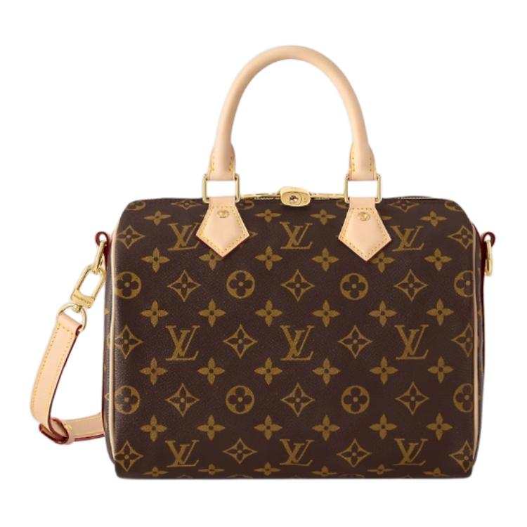 LOUIS VUITTON Speedy Coated Canvas One Shoulder Handbag Women's Brown