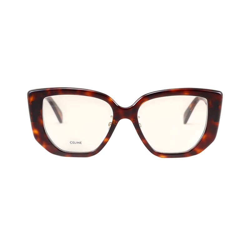 CELINE CELINE Irregular Shape Eyeglass Frames Unisex Tortoiseshell