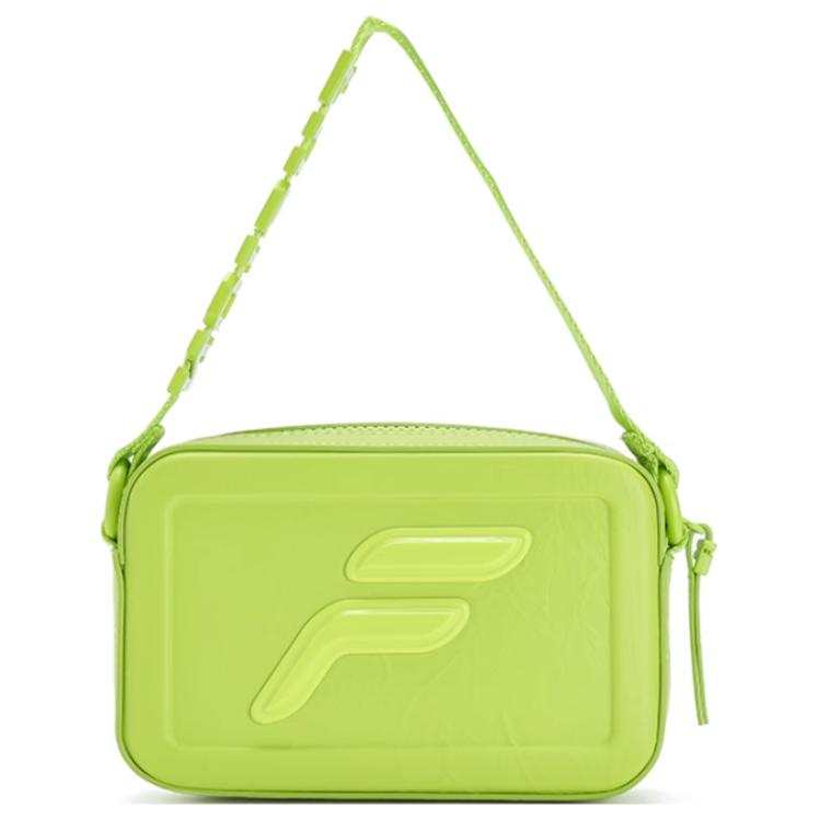 FILA FUSION Polyurethane Shoulder Bag, Handbag Women's Fluorescent Yellow Green