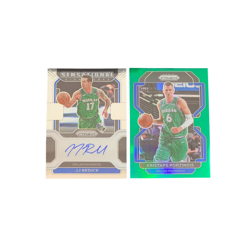 PANINI JJ Redick Porziņģis 2021 22 Prizm Mavericks, Signature Green Fold, Player Card, Card Product Access Sports Cards