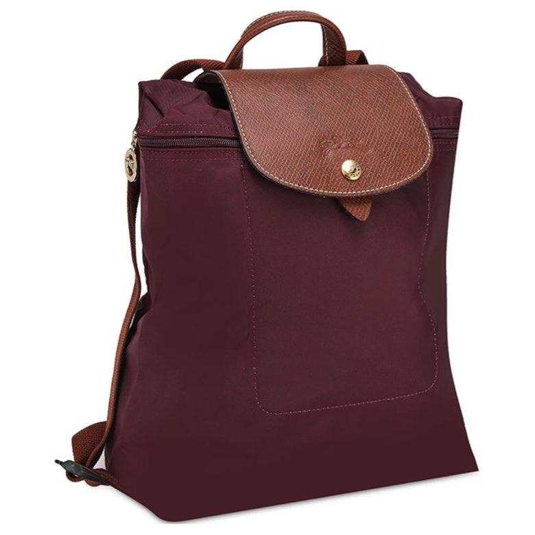 LONGCHAMP LONGCHAMP Le Pliage Polyamide Blend Recycled Canvas Backpack Medium Women's Burgundy