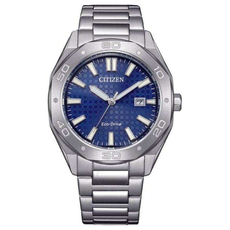 CITIZEN 100m Waterproof Light Powered Quartz Movement Stainless Steel Strap Watch 41mm Men's Watches