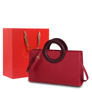PAYOT Synthetic Leather Wedding Bag, Handbag, Shoulder Bag, Crossbody Bag Large Women's Burgundy