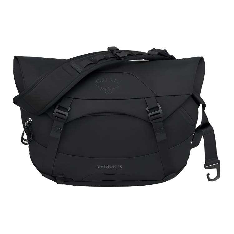 OSPREY 18L Messenger Bag, Crossbody Bag, Shoulder Bag, Outdoor Bag Recycled Nylon Black Unisex