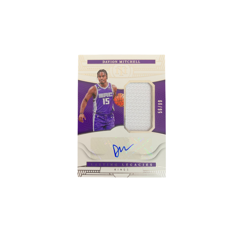 PANINI Davion Mitchell 2022 23 National Treasures, Xiaomi Ball, Authenticated Jersey JA Signature 56/99, Card Passes