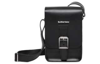 Dr.Martens Flap Closure Leather Crossbody Bags Regular Unisex Black
