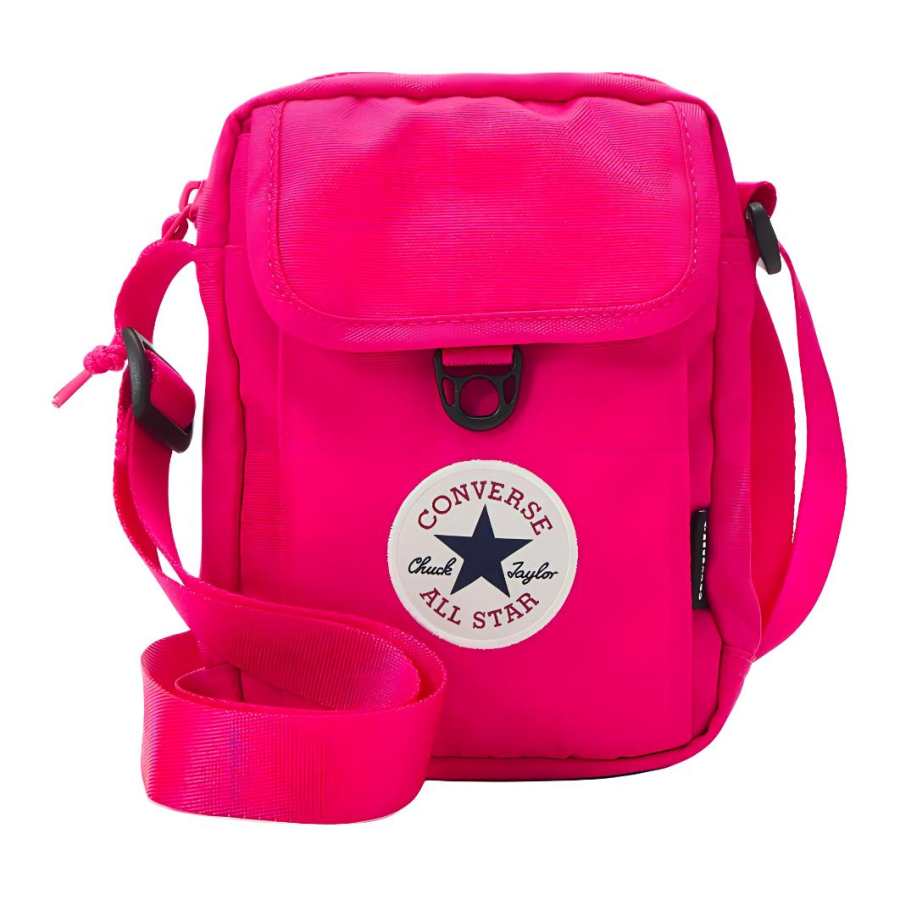 Converse Converse Polyester Shoulder Bag, Crossbody Bag Regular Unisex Rose Red