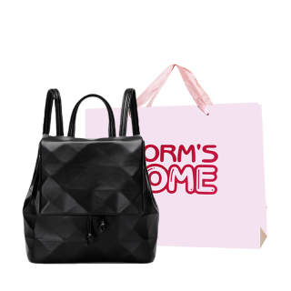 Worm's Home Pu Backpack Regular Women's Black/Ecru/Apricot