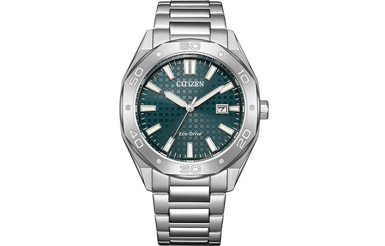 CITIZEN Eco Drive Light Powered Quartz Movement Stainless Steel Strap Watch 41mm Unisex Green Dial