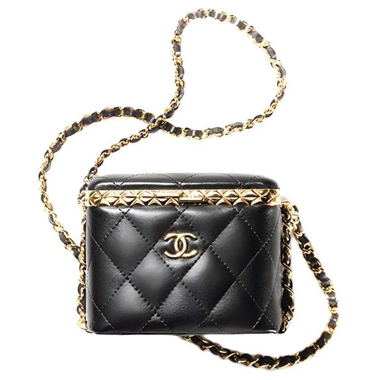 CHANEL Lambskin Crossbody Bags Small Women's Black