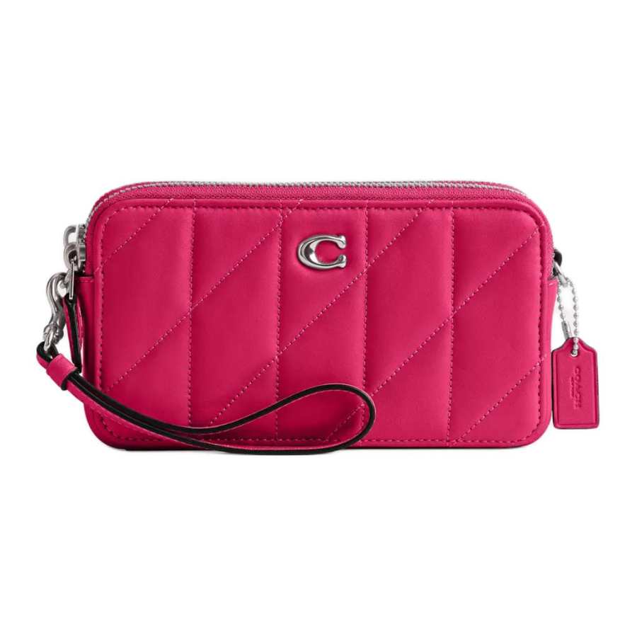 COACH Kira Nappa Leather Shoulder Bag, Crossbody Bag Small Women's Dragon Fruit