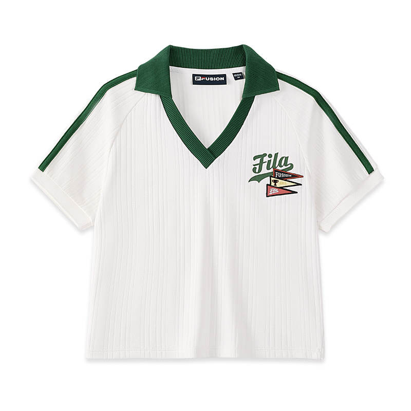 FILA FUSION Polo Shirt Women's Cloud White