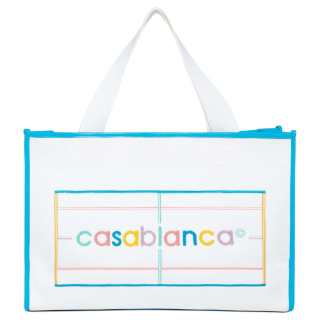 CASABLANCA Polyester Tote Bag, Shopping Bag, Handbag Large Women's White