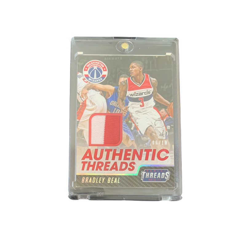 PANINI 2016 17 Wizards, Bradley Beal 06/10 Patch Match Worn Jersey, Card Condition Approved Sports Cards 1 Pc