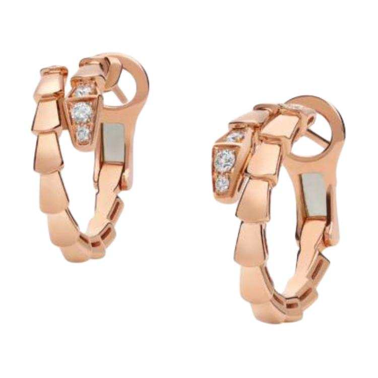 BVLGARI Earrings Women's Rose Gold