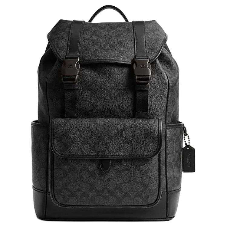 COACH COACH League Artificial Leather, Fabric Backpack Large Men's Charcoal Gray