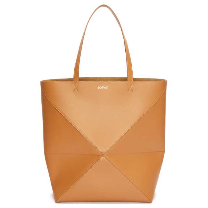 LOEWE LOEWE Shiny Calfskin Tote Bag, Shopping Bag, Handbag Extra Large Men's Warm Desert