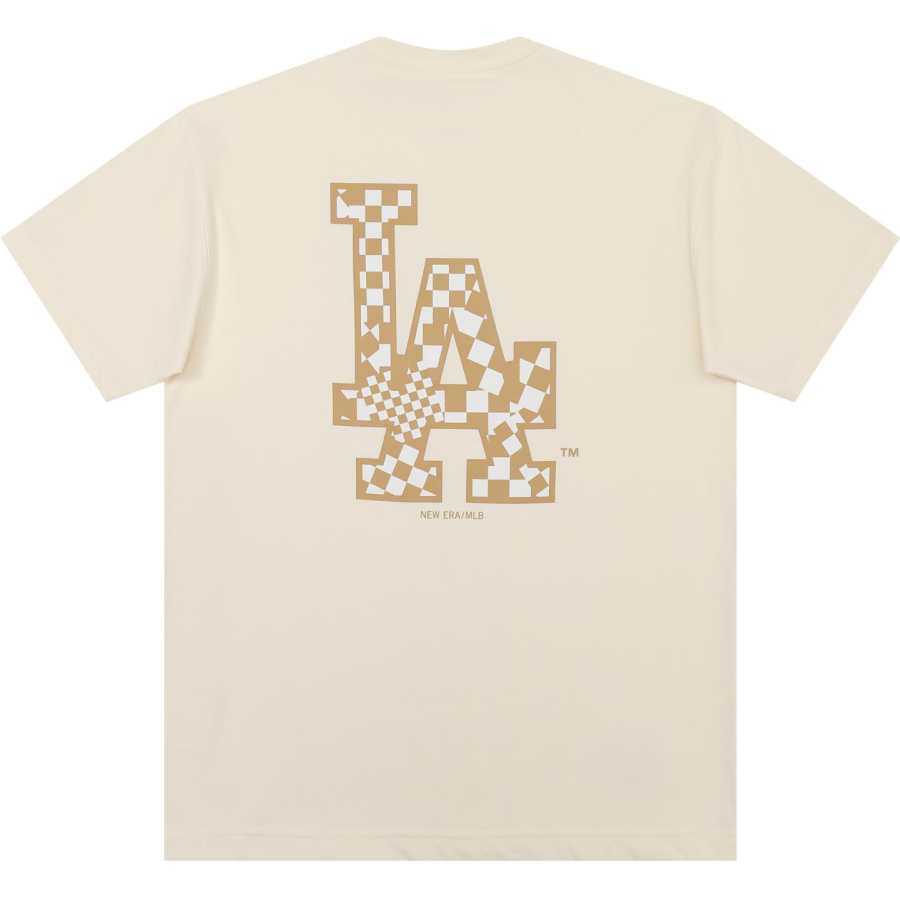 New Era T Shirt Couple, Trendy And Versatile Unisex Ivory White