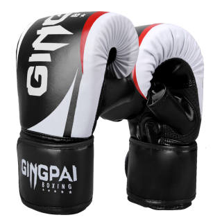 JINGPAI Boxing Gloves Abrasion Resistant PU Leather Unisex Adults One Size 10oz Black White Green Orange Red Blue